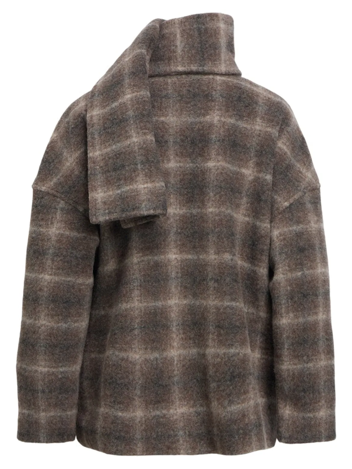 Object naisten villakangastakki Objmaise Scarf Jacket, Carafe Check