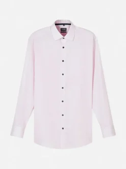 Olymp kauluspaidat Luxor Modern Fit Striped Contrast Print, raidallinen pinkki