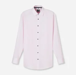Olymp kauluspaidat Luxor Modern Fit Striped Contrast Print, raidallinen pinkki