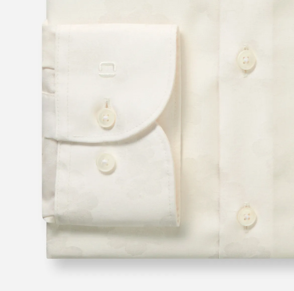 Olymp kauluspaita Luxor jacquard Offwhite, luonnonvalkoinen