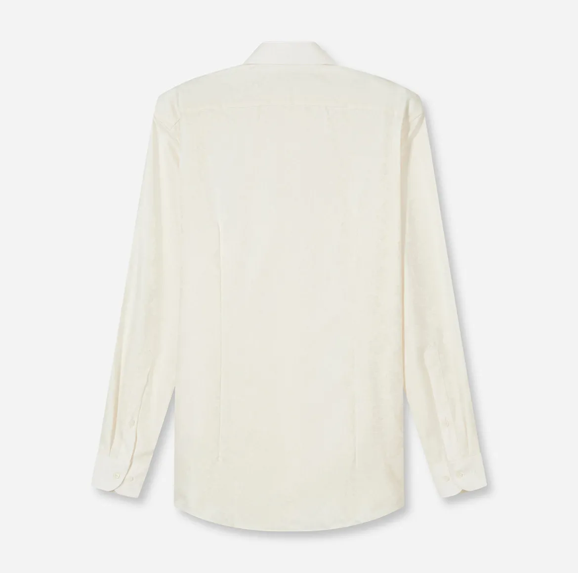 Olymp kauluspaita Luxor jacquard Offwhite, luonnonvalkoinen