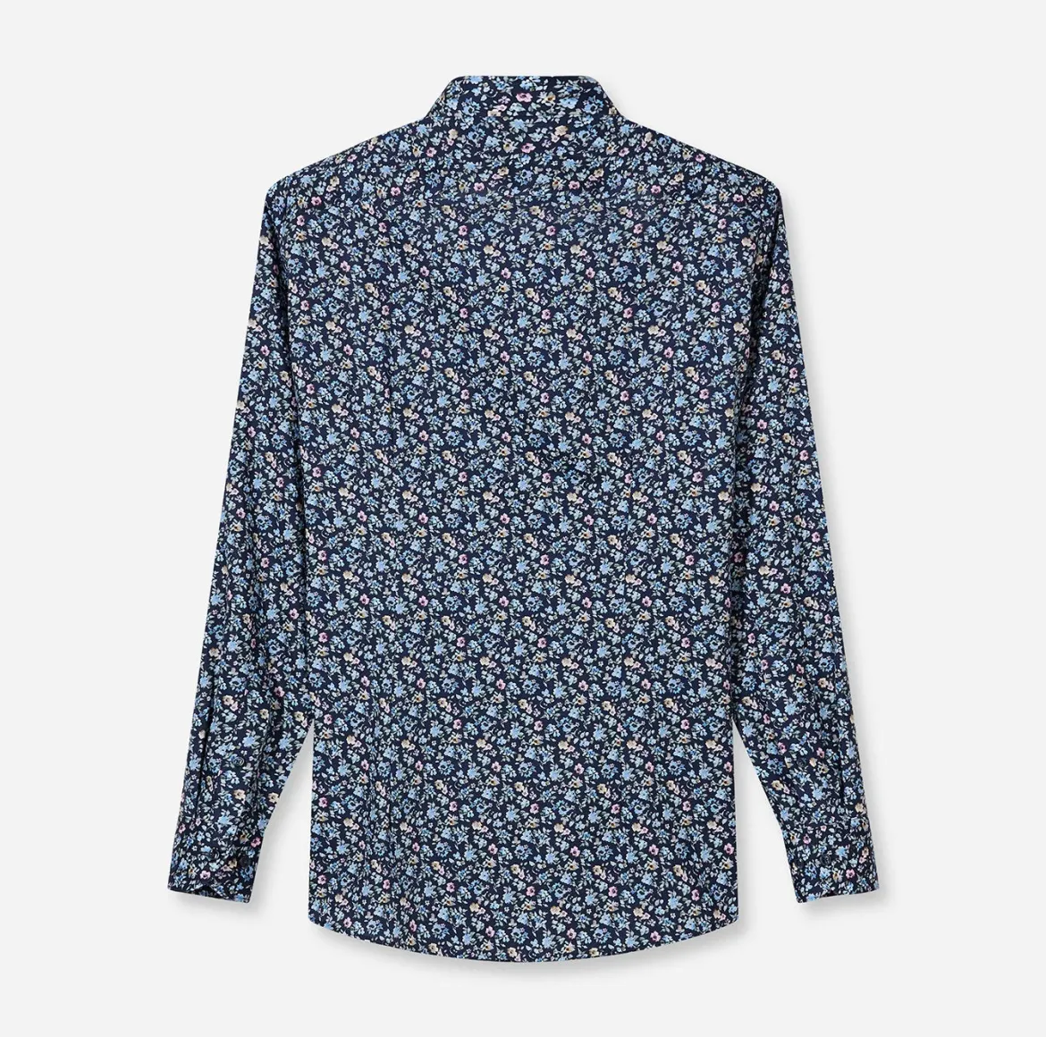 Olymp kauluspaita Luxor Modern Fit Floral Print, sininen kuosi