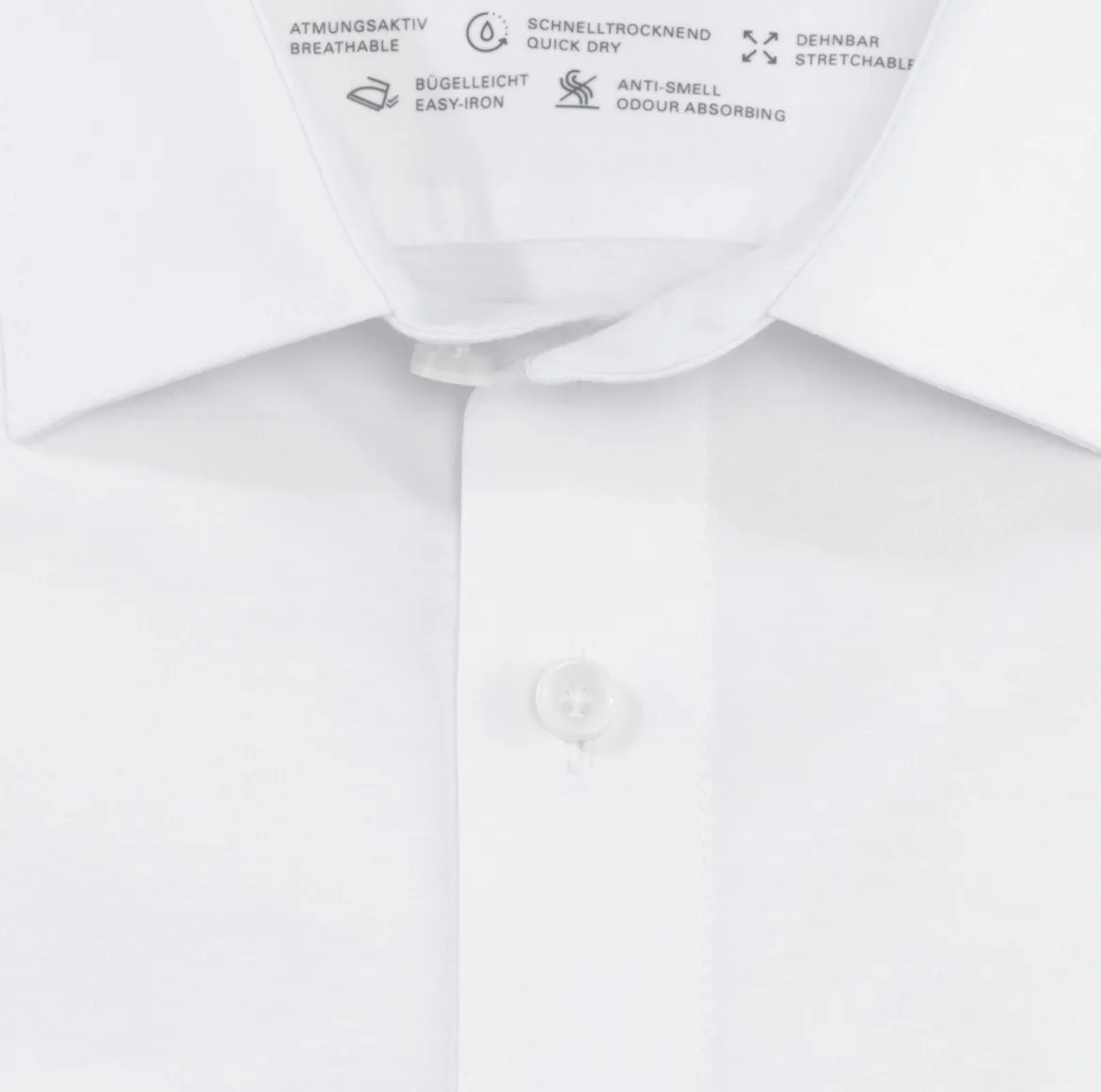 Olymp kauluspaita 24/7 Luxor Modern Fit Jersey, valkoinen