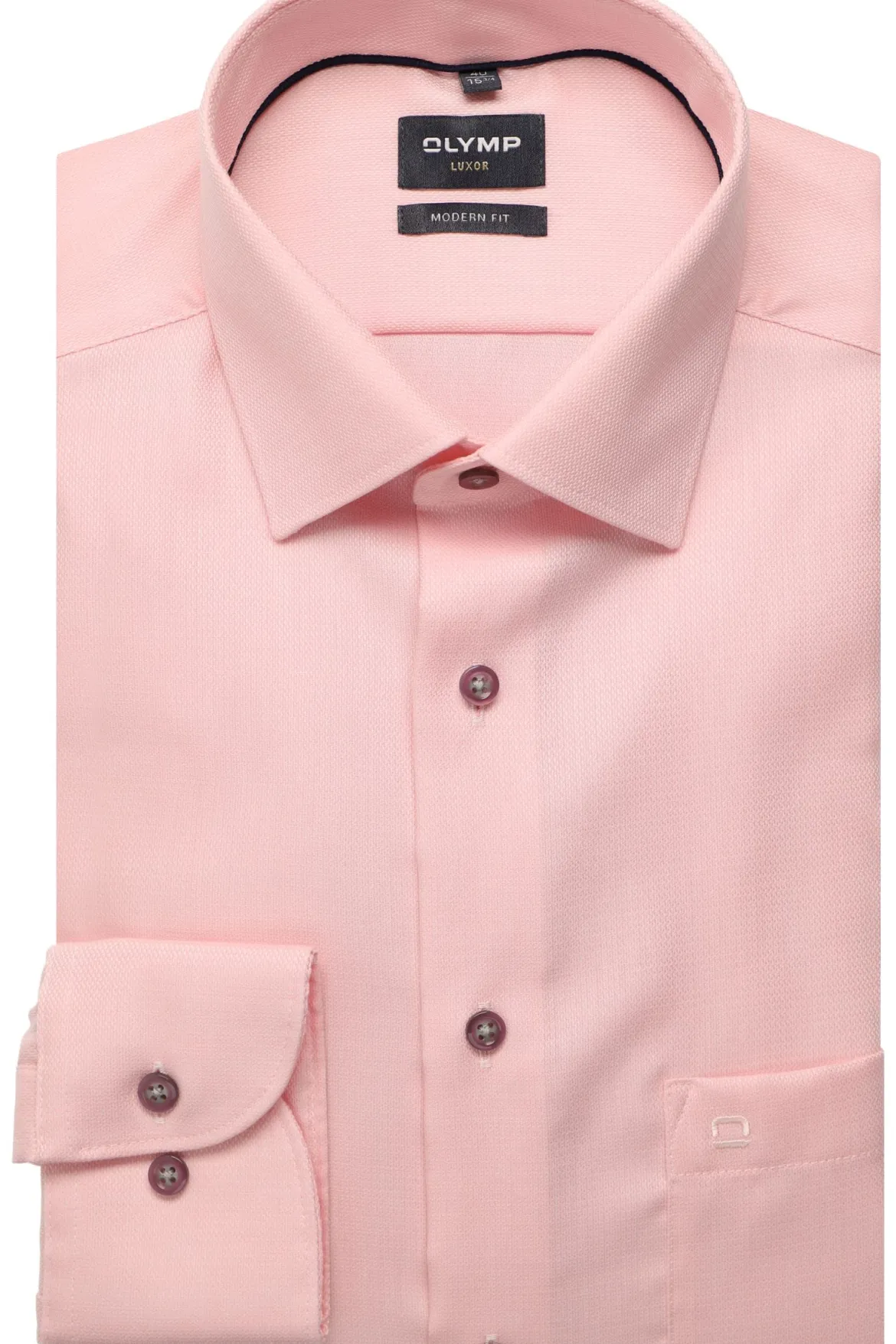 Olymp kauluspaita Luxor Modern Fit Light Pink, vaaleanpunainen