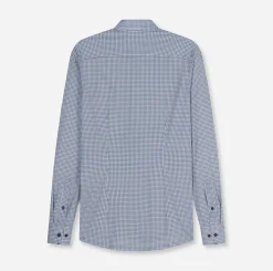 Olymp kauluspaita 24/Seven Modern Fit Jersey Print, sininen kuosi