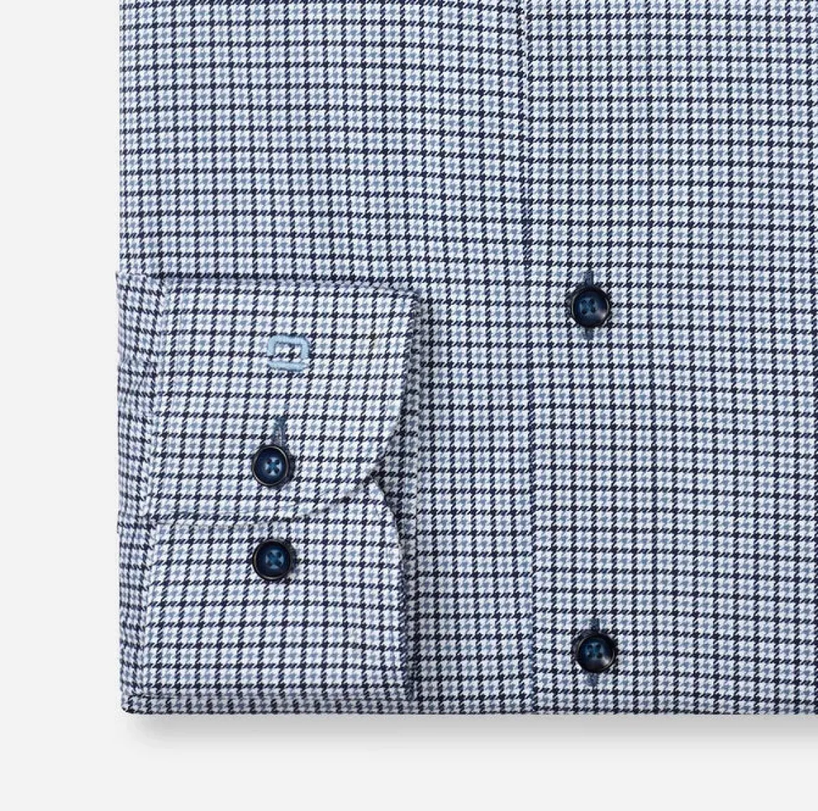 Olymp kauluspaita 24/Seven Modern Fit Jersey Print, sininen kuosi