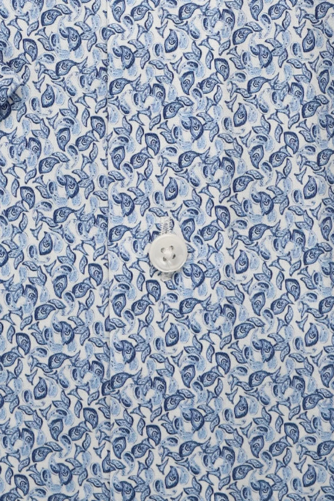 Olymp kauluspaita SS Luxor Modern Fit Microprint, vaaleansininen