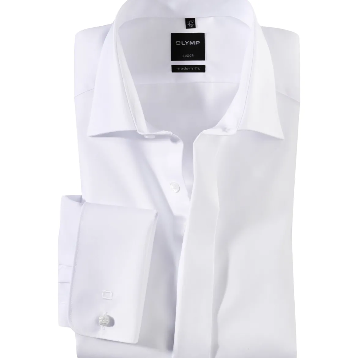 Olymp Miesten Juhlava Kauluspaita, OLYMP WHITE DC MODERN FIT Valkoinen