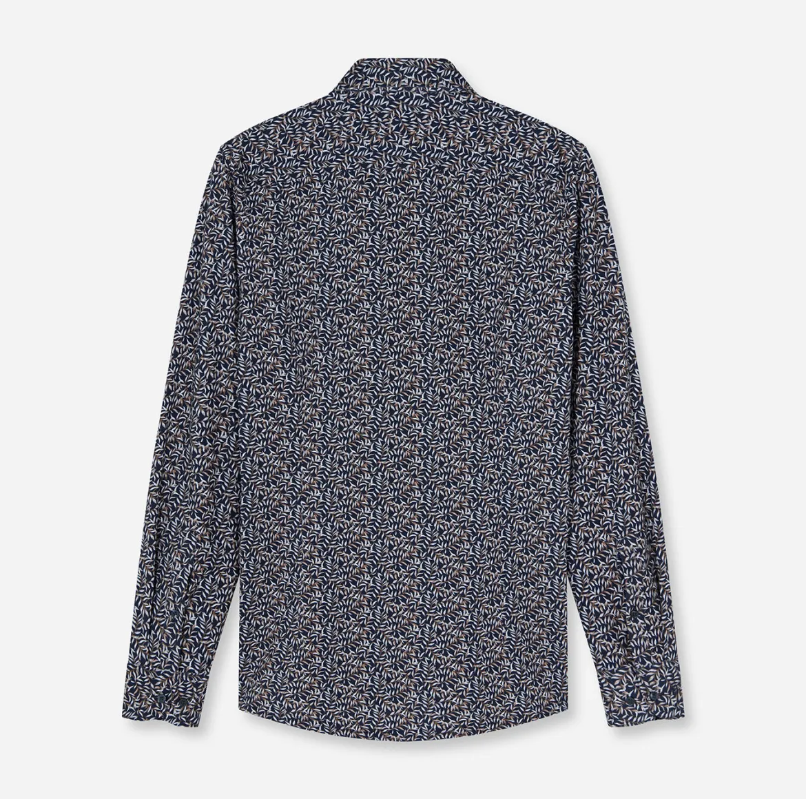Olymp miesten kauluspaita 24/7 Body Fit Jersey Floralprint, sininen kuosi