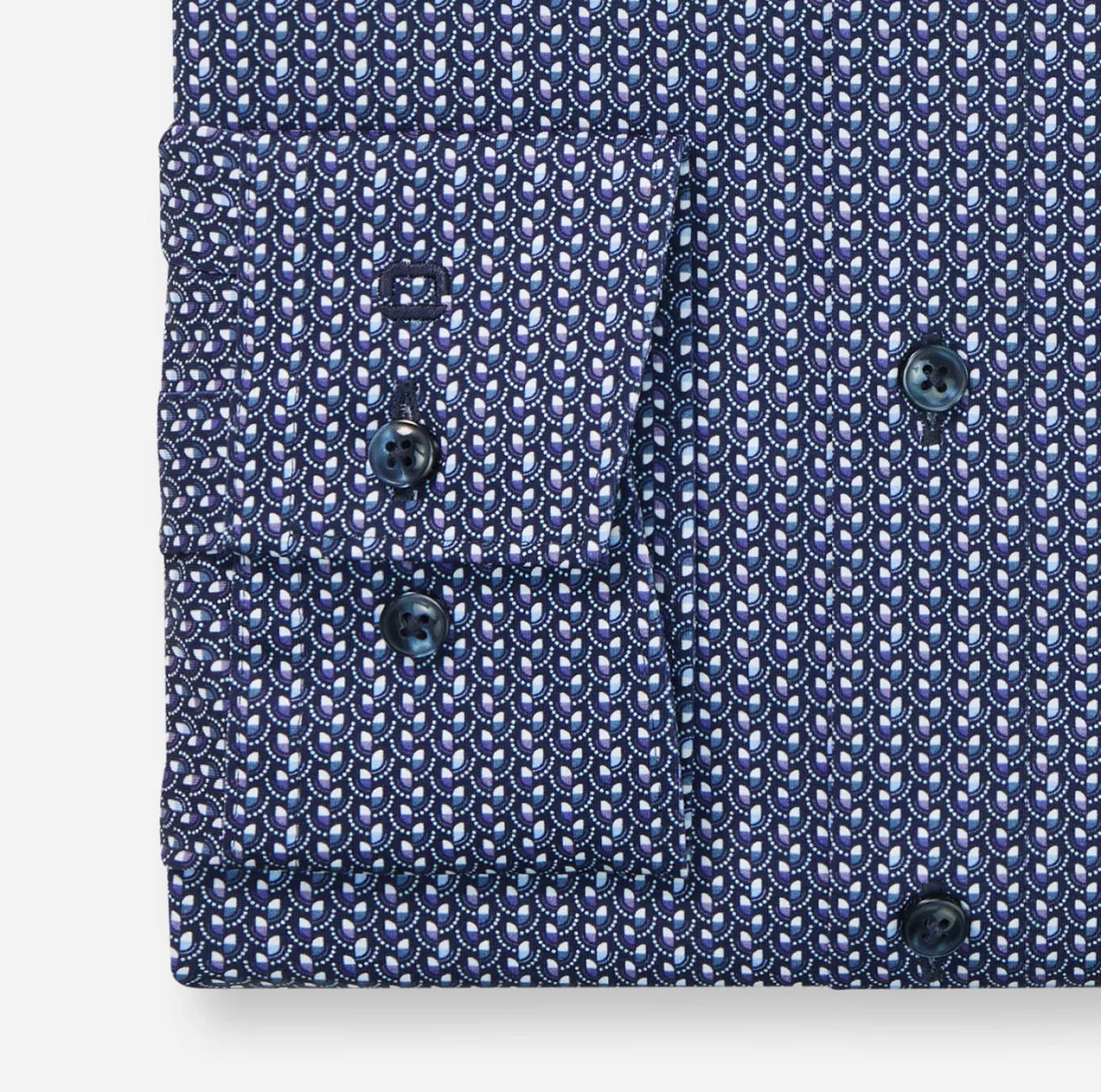 Olymp miesten kauluspaita 042 LUXOR MODERN FIT JERSEY, sininen kuosi
