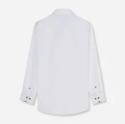 Olymp miesten kauluspaita Luxor Modern Fit Non-Iron Contrast +hiha, valkoinen