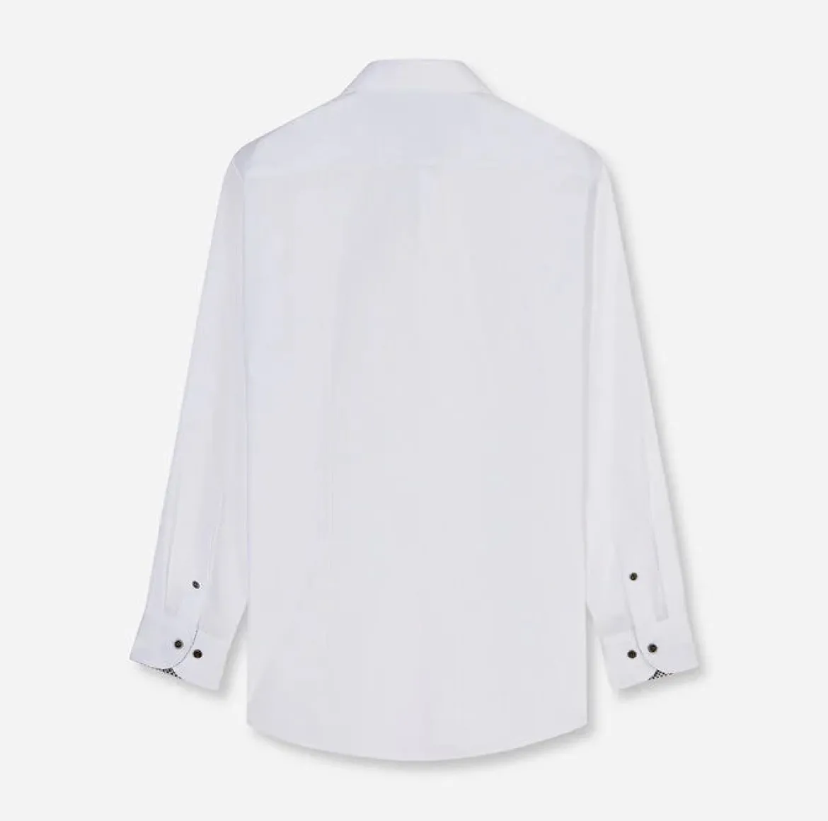 Olymp miesten kauluspaita Luxor Modern Fit Non-Iron Contrast +hiha, valkoinen