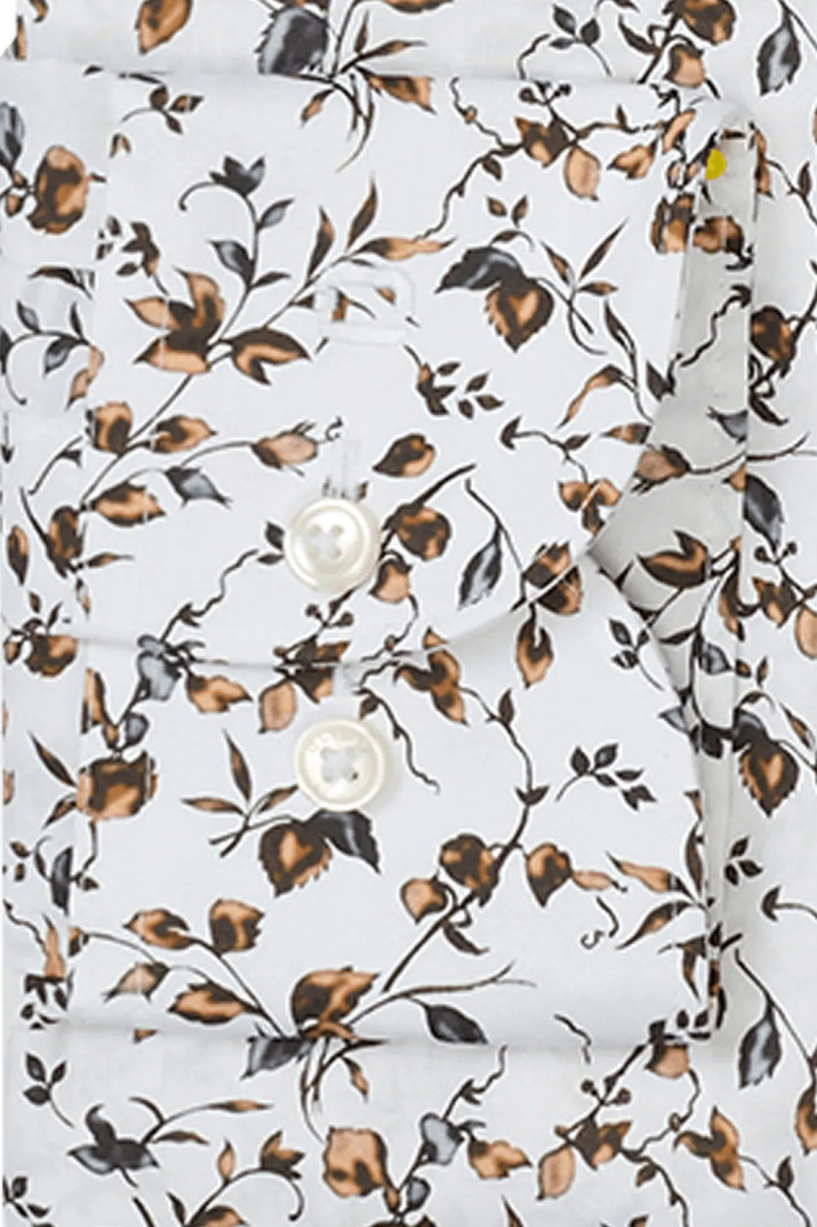 Olymp miesten kauluspaita Luxor Modern Fit Floral Non Iron +hiha, valkopohjainen kuosi