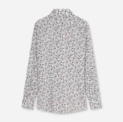 Olymp miesten kauluspaita Luxor Modern Fit Floral Print, valkopohjainen kuosi