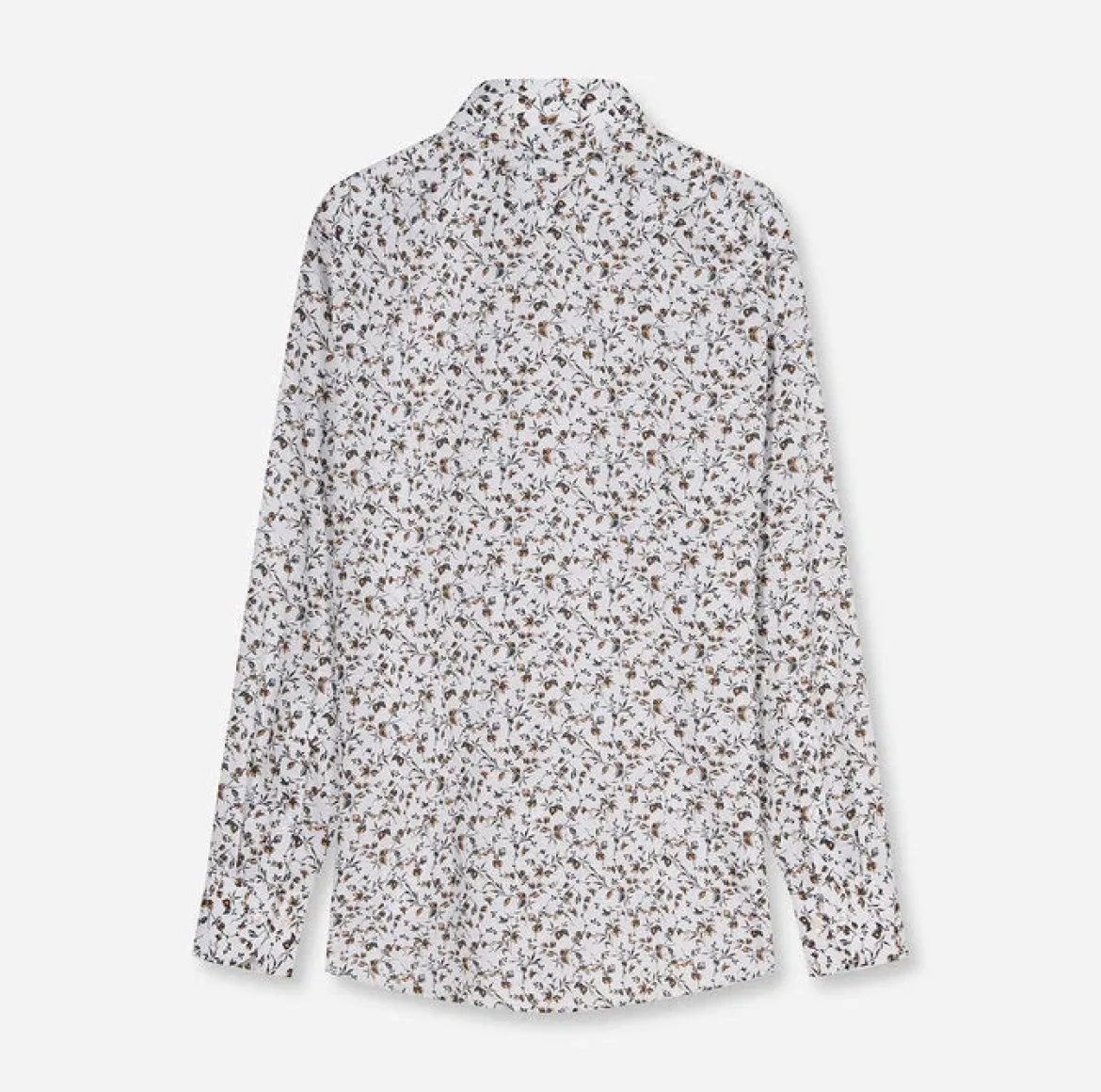 Olymp miesten kauluspaita Luxor Modern Fit Floral Print, valkopohjainen kuosi