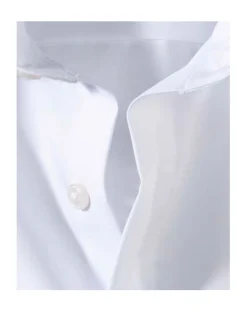 Olymp Miesten Kauluspaita, White Comfort Fit Valkoinen