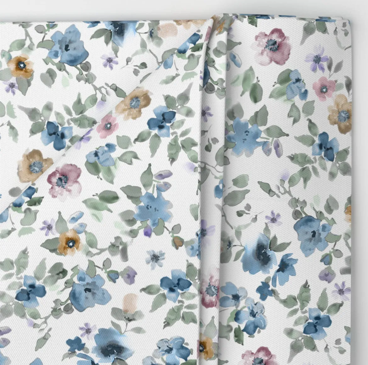 Olymp rusetti ja taskuliina Floral Bowtie and Pocket Square, valkopohjainen kuosi