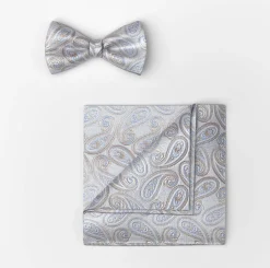 Olymp rusetti + taskuliina Jacquard Paisley, sininen kuosi