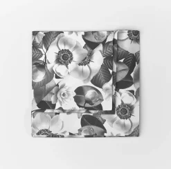 Olymp taskuliina Floral Pocket Square, valkopohjainen kuosi