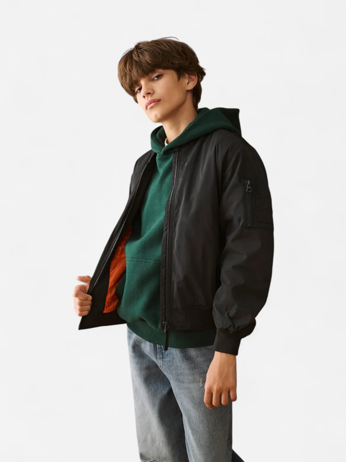 Only and Sons Junior lasten takki OSJJoshua Bomber, musta