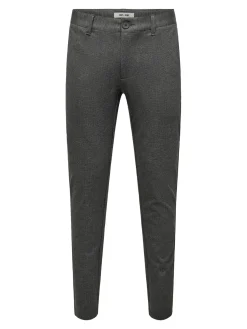 Only and Sons miesten chinot, MARK SLIM CHECK 020960 PANT Jet Black