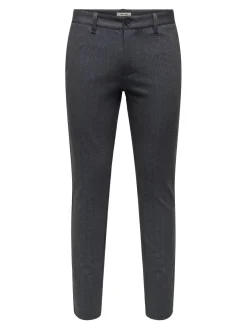 Only and Sons miesten chinot, MARK SLIM CHECK 020960 PANT Night Sky