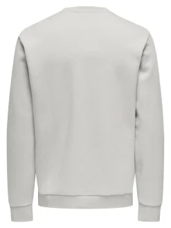 Only and Sons miesten collegepaita ONSXMAS REG CREW HP, Lunar Rock