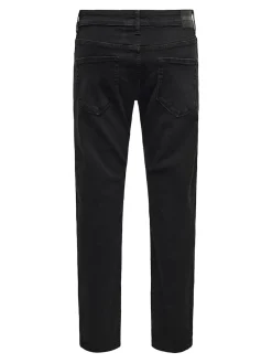 Only and Sons miesten farkut ONSWEFT REGULAR BLACK 8638 MAT DNM NOOS, Black Denim
