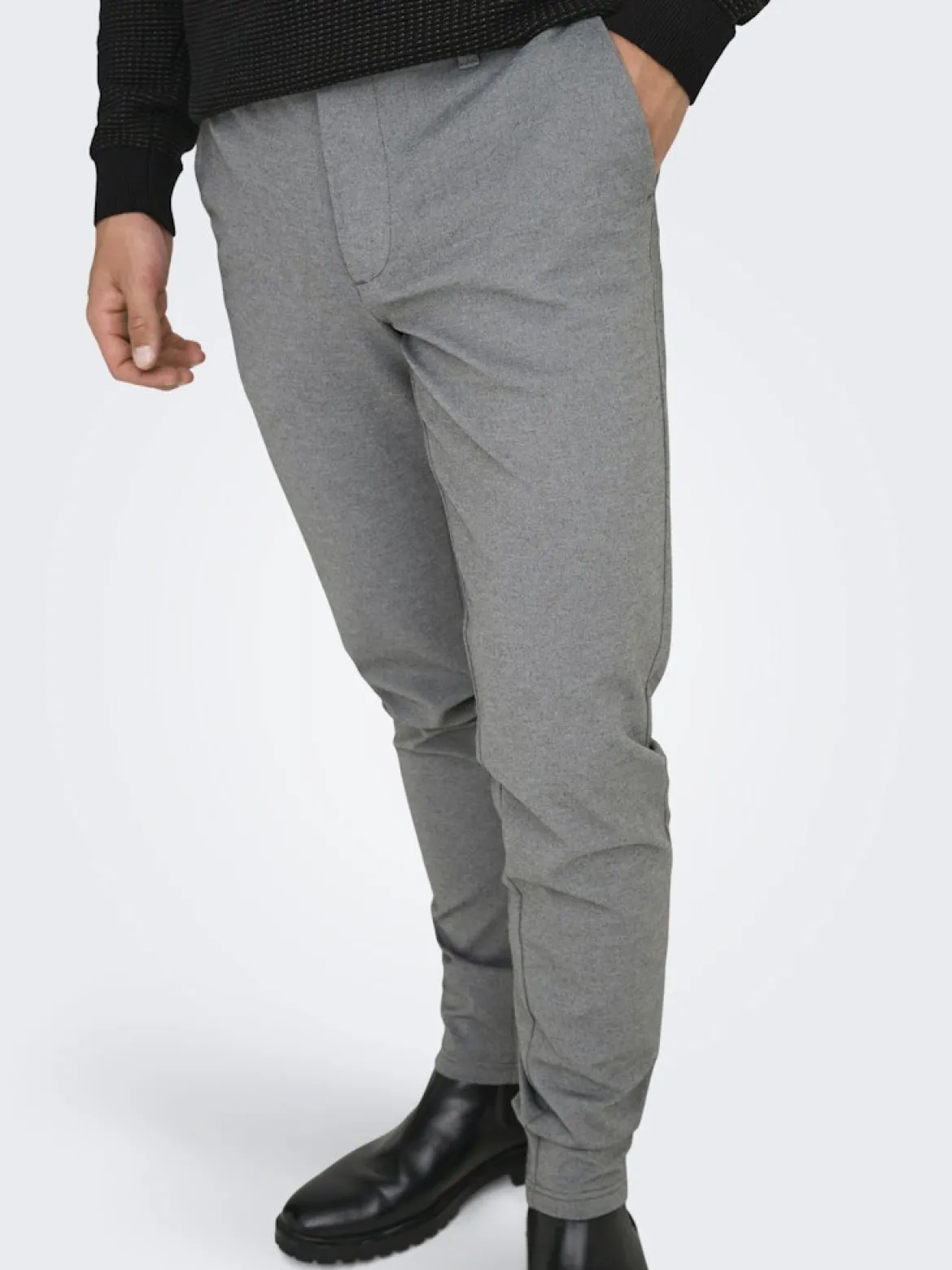 Only and Sons miesten housut Mark Pant, Medium Grey Melange