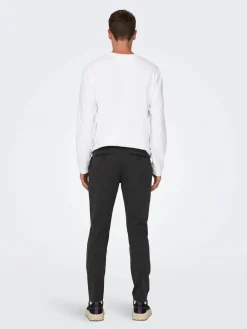 Only and Sons Miesten Housut, Mark Pant Dark Grey Melange