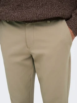 Only and Sons miesten housut Weft Reg Stretch 0651 Pants, Chinchilla