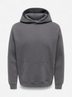 Only and Sons miesten huppari Larry Eflow Rlx Ls Wash Hoodie Sweat, Grey Pinstripe