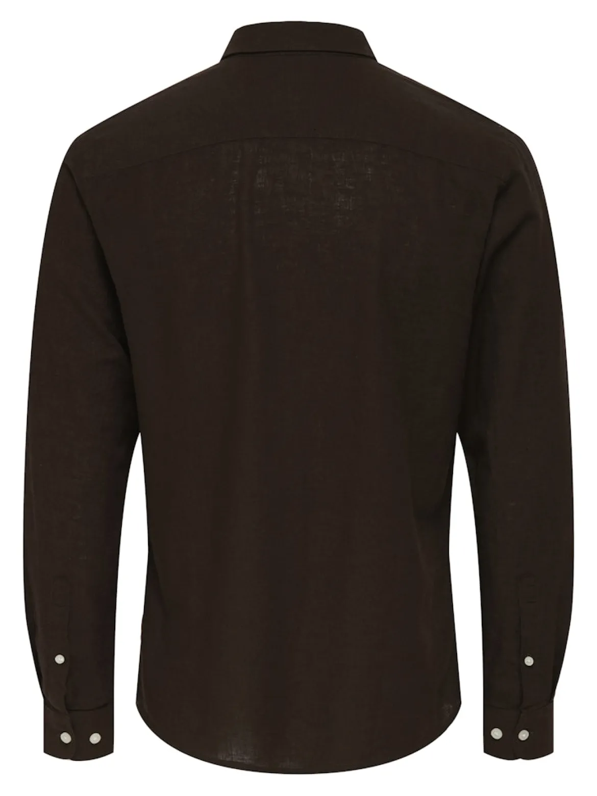 Only and Sons miesten kauluspaita ONSCaiden Life LS Solid Linen Blend H, Coffee Bean