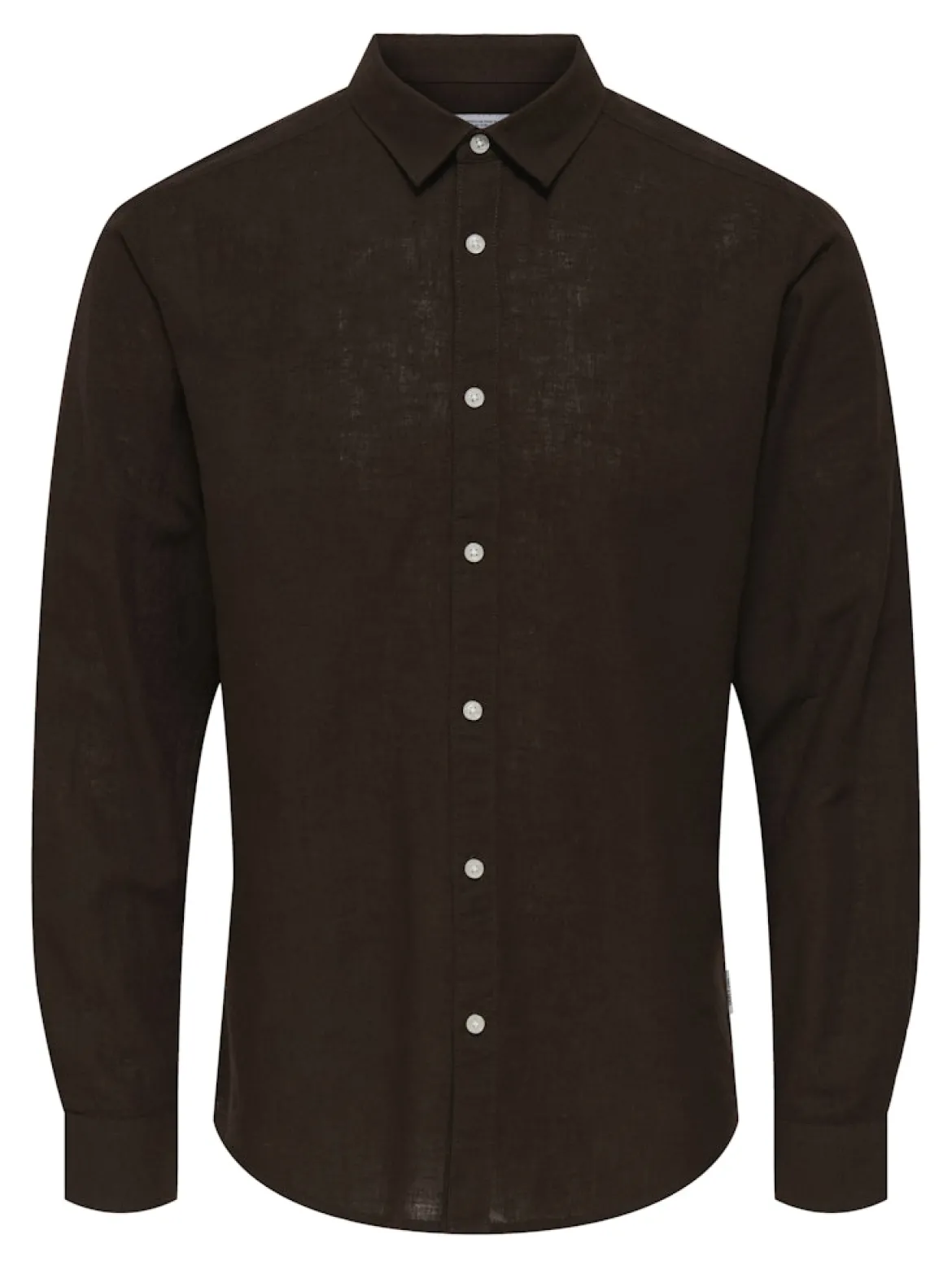 Only and Sons miesten kauluspaita ONSCaiden Life LS Solid Linen Blend H, Coffee Bean