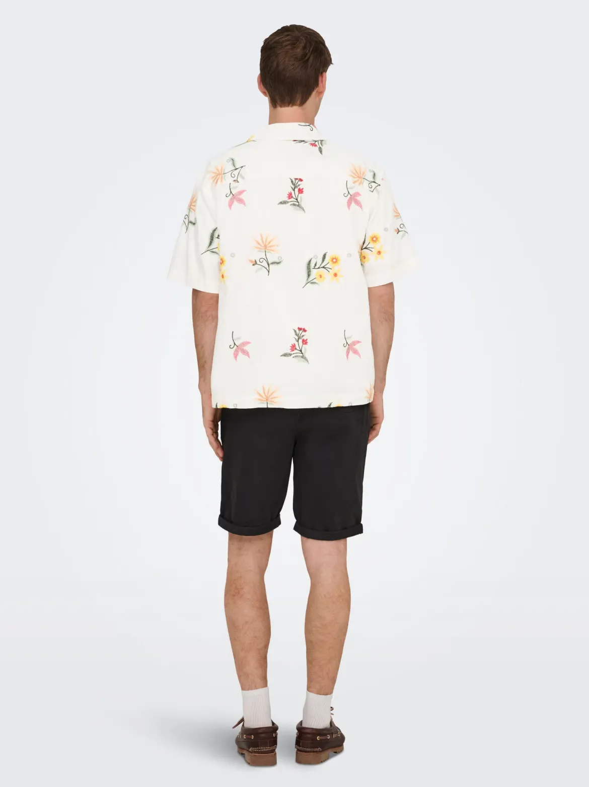 Only and Sons miesten kauluspaita ONSEDWARD RLX SS Shirt, Bright White