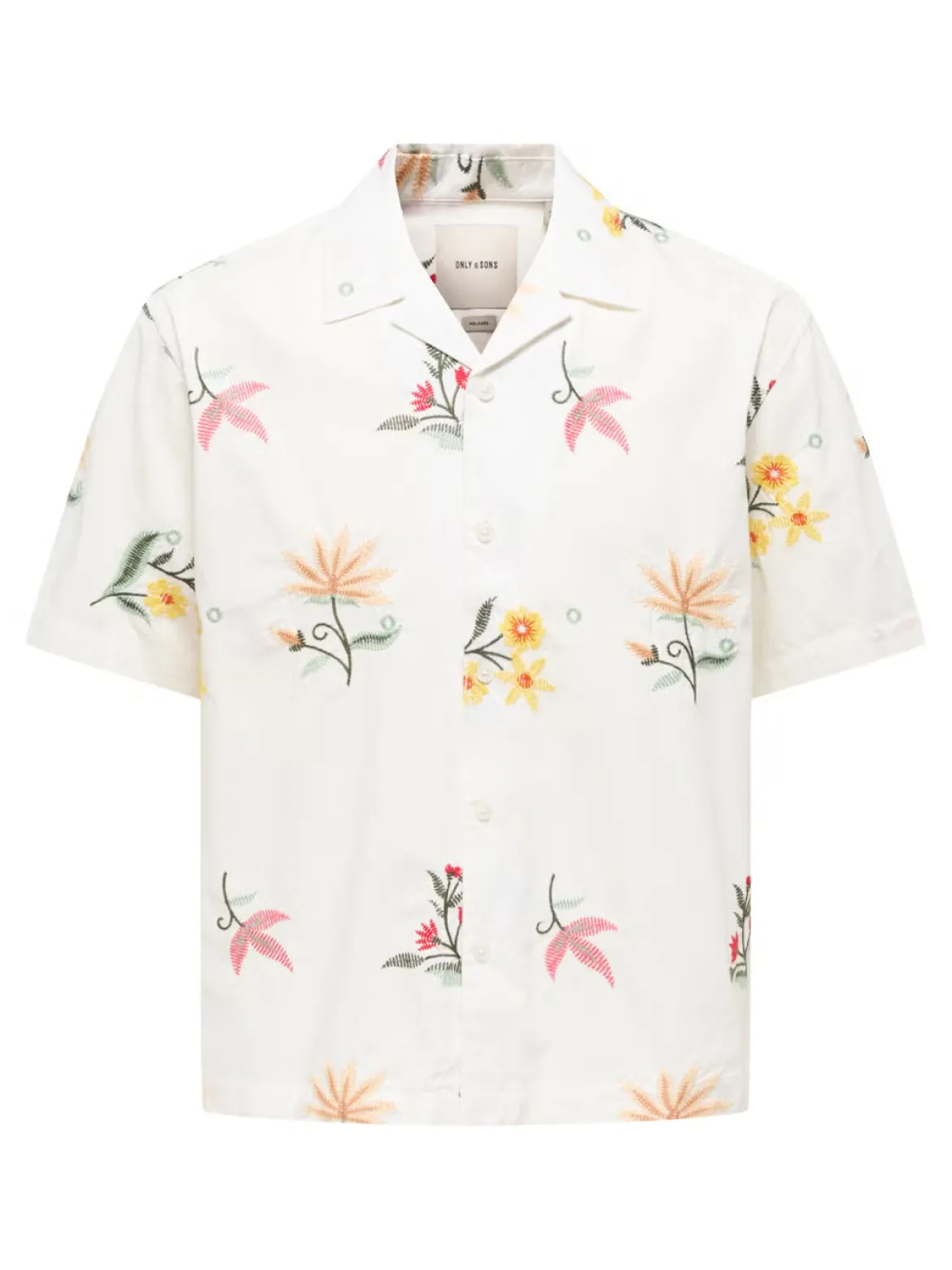 Only and Sons miesten kauluspaita ONSEDWARD RLX SS Shirt, Bright White