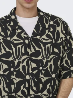 Only and Sons miesten kauluspaidat ONSHarvi RLX Resort SS, Jet Black