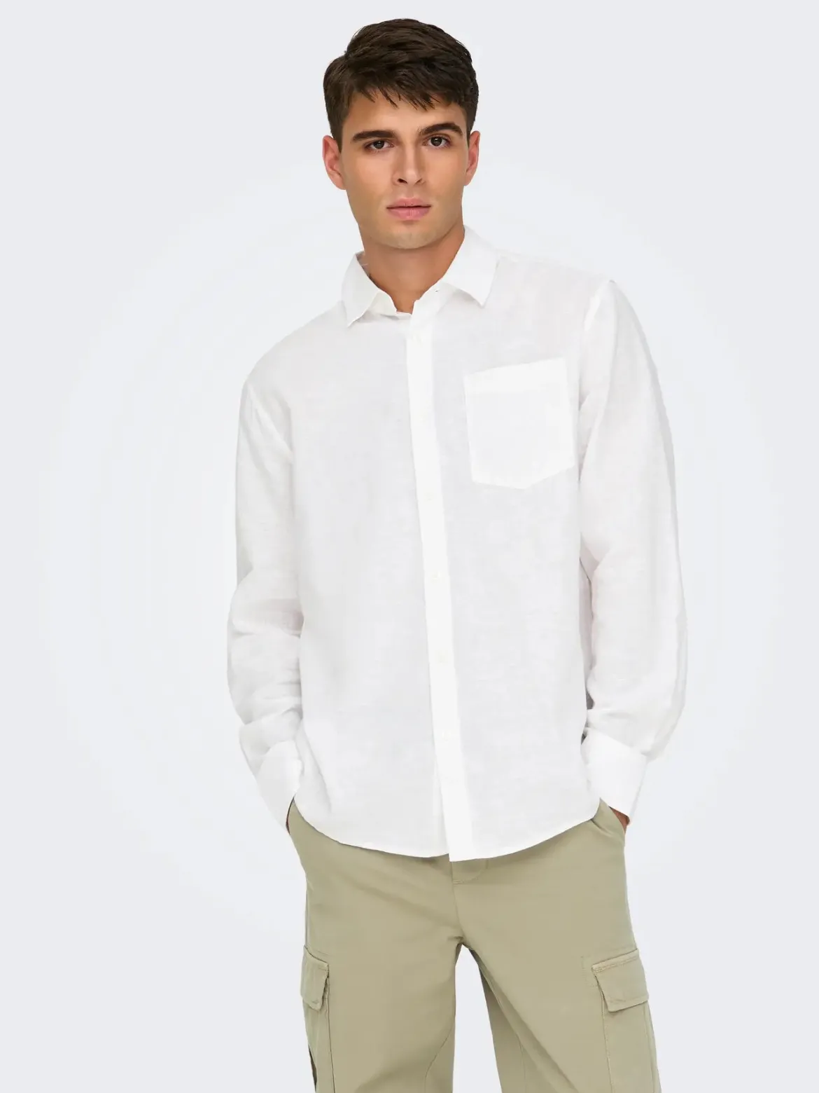 Only and Sons miesten kauluspaita, CAIDEN LIFE REG White