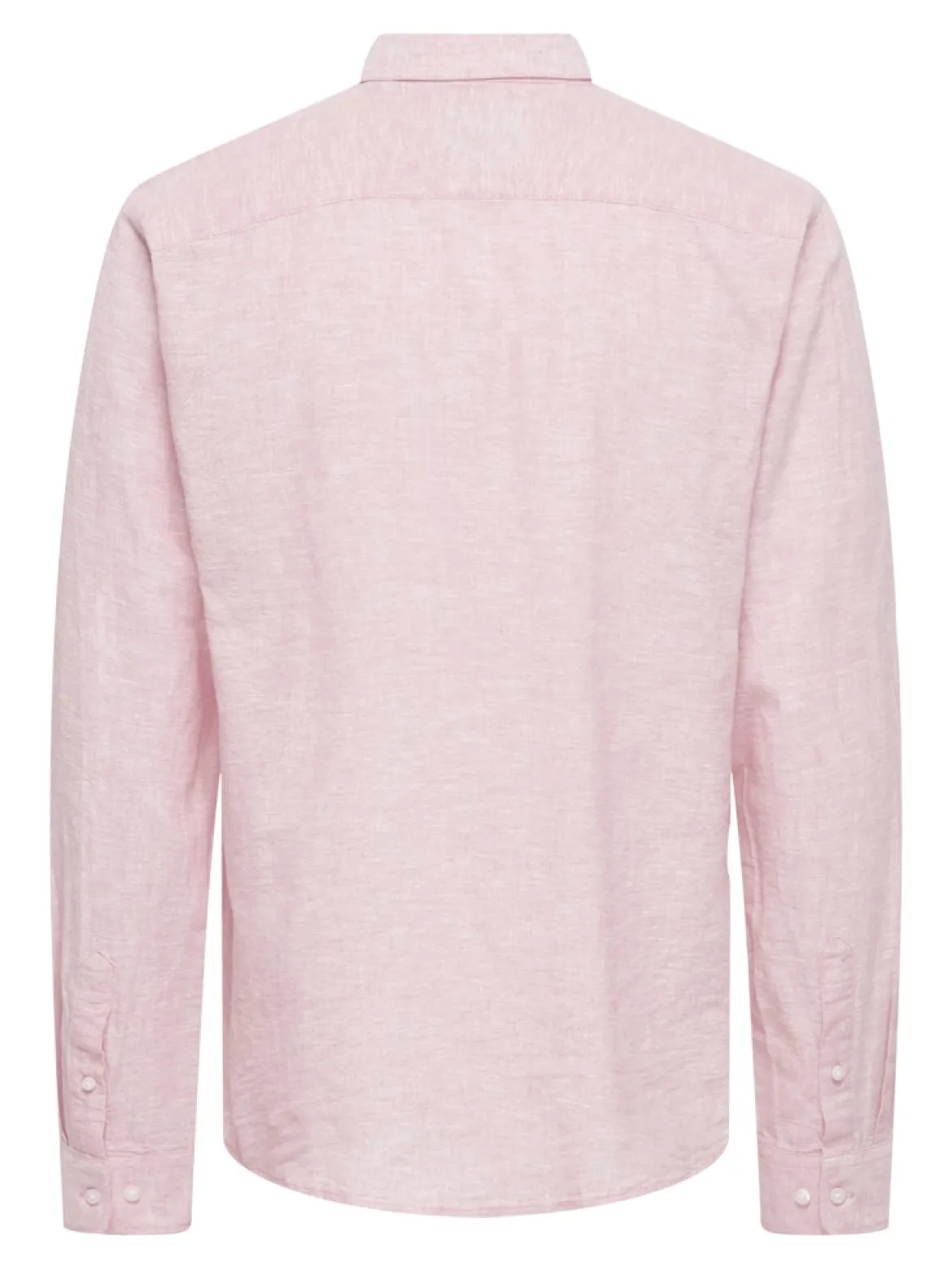 Only and Sons miesten kauluspaita ONSCaiden Life LS Solid Linen Blend Noos, Veiled Pink