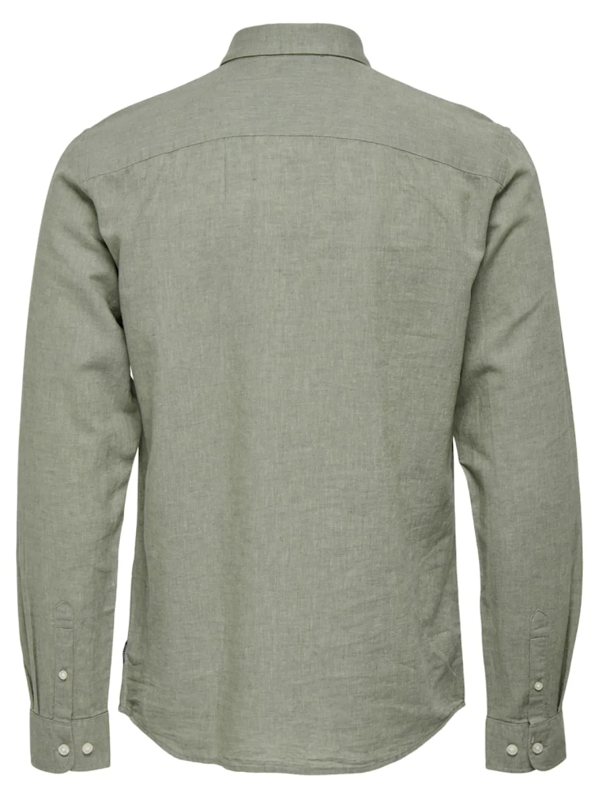 Only and Sons miesten kauluspaita ONSCaiden Life LS Solid Linen Blend Noos, Swamp