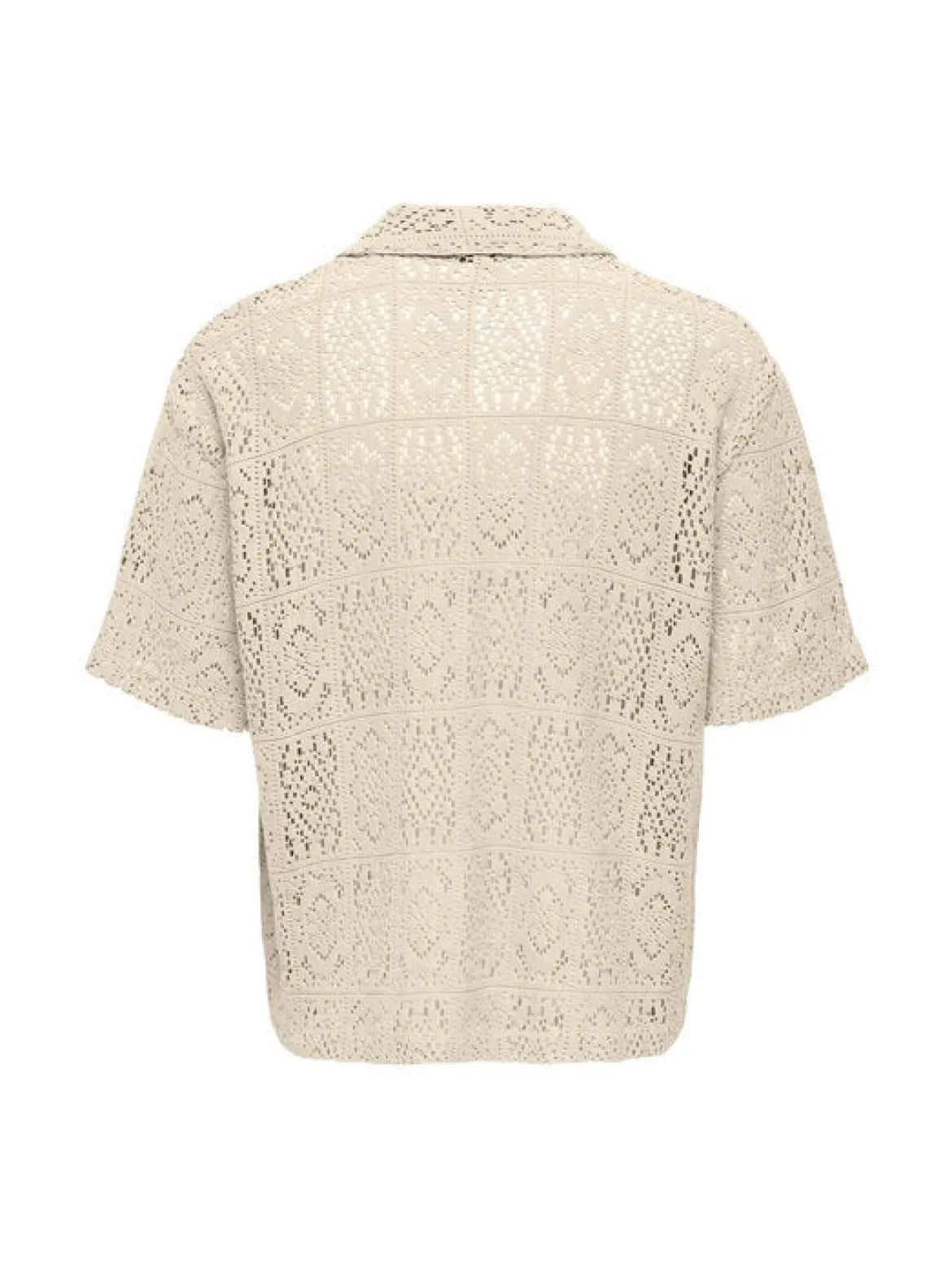 Only and Sons miesten kauluspaita Charmed Resort Shirt, Antique White