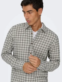 Only and Sons miesten kauluspaita Gudmund, Egret Jet Black
