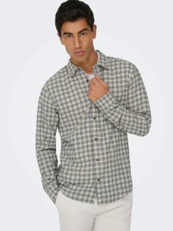 Only and Sons miesten kauluspaita Gudmund, Egret Jet Black