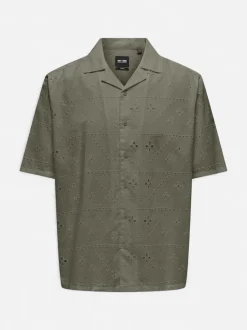 Only and Sons miesten lyhythihainen kauluspaita Aron, Dusty Olive