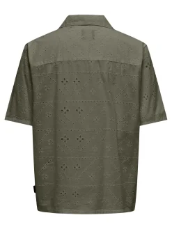Only and Sons miesten lyhythihainen kauluspaita Aron, Dusty Olive