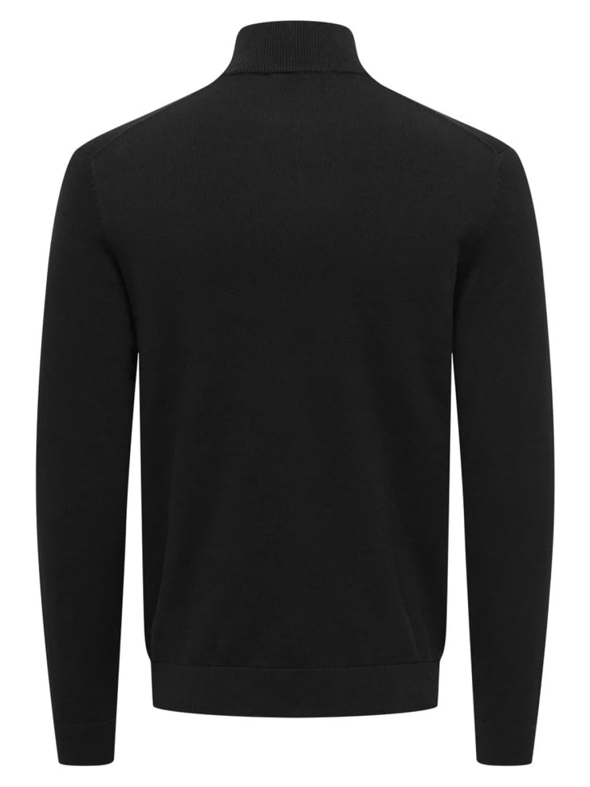 Only and Sons miesten neulepusero Alex Half Zip, musta