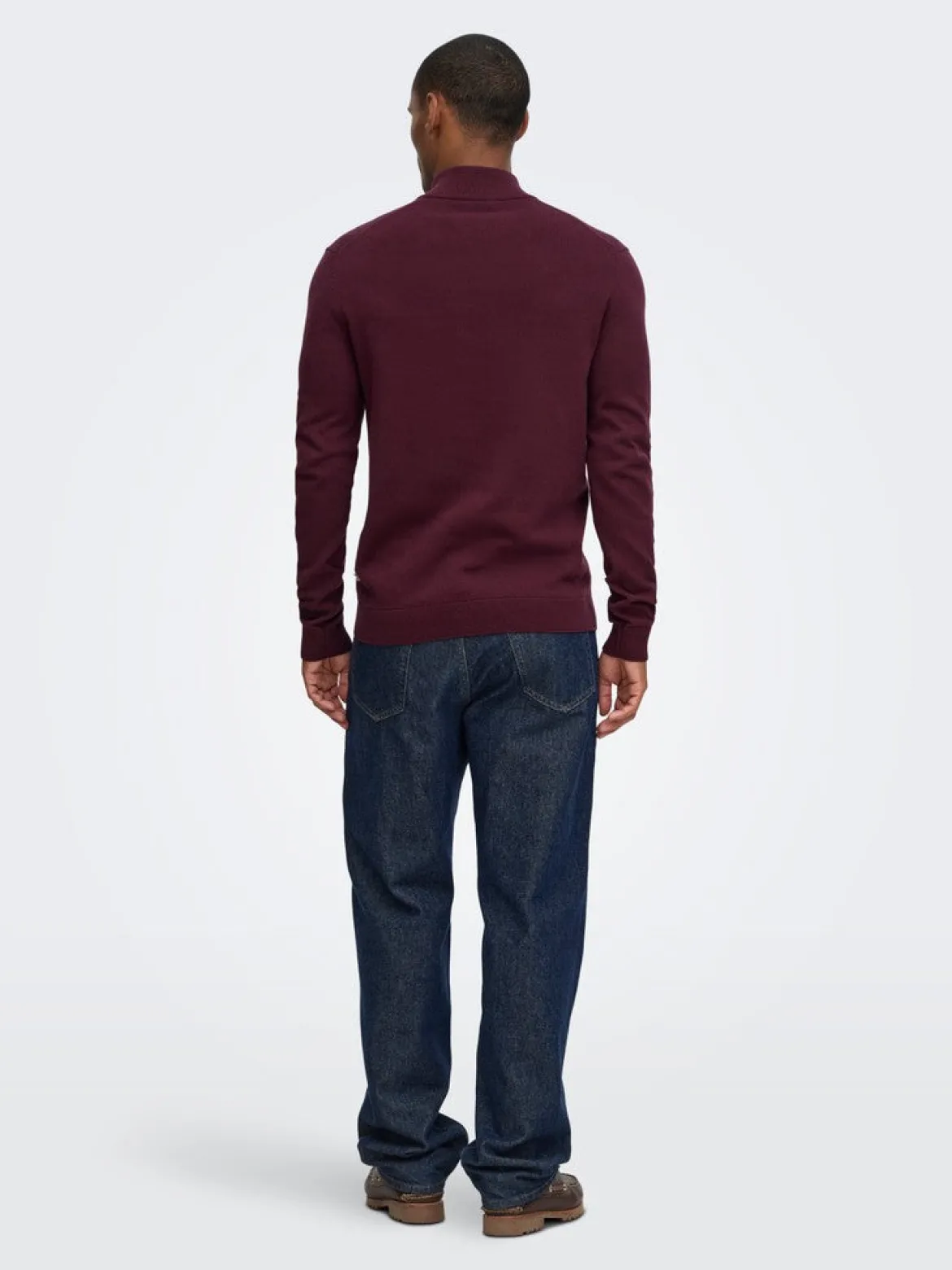 Only and Sons miesten neulepusero Alex Half Zip, Port Royale