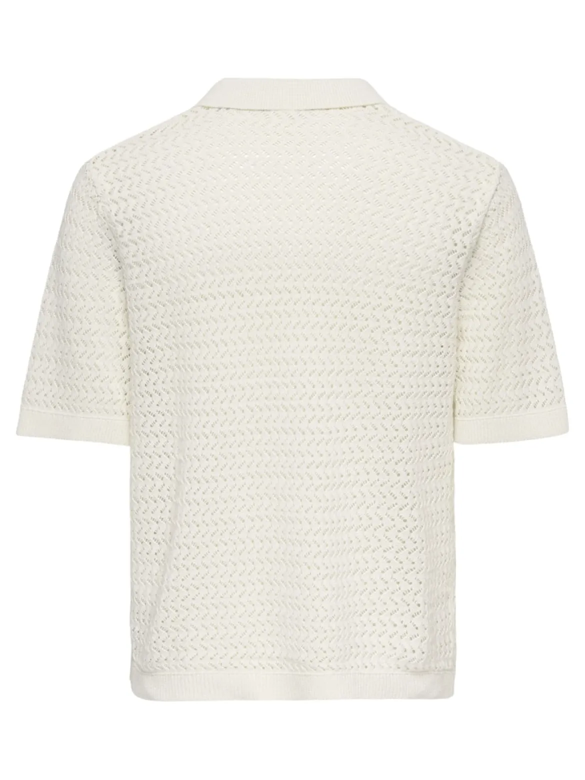 Only and Sons miesten paita ONSNYLE Life Reg 5 SS Split Polo Knit, Cloud Dancer
