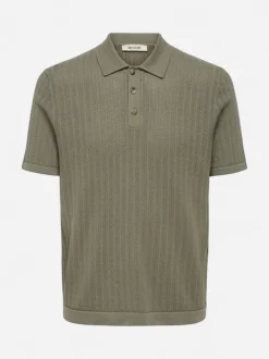 Only and Sons miesten paita ONSMOON REG 12 SS Polo Knit, Bungee Cord