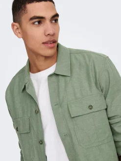 Only and Sons miesten paitatakki Onskennet LS Overshirt Noos, Swamp